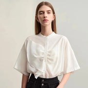 asymmetrical collar blouse - MRSLM