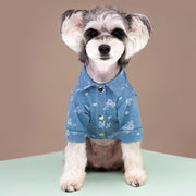 denim dog coat jacket with d-ring, view 5 - MRSLM