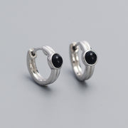 round silver earrings, view 7 - MRSLM