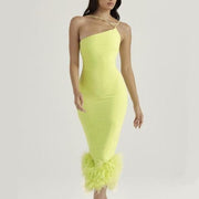 Feather midi dress - MRSLM