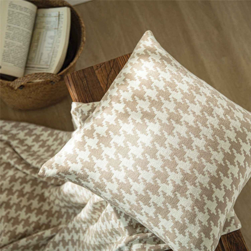 classic houndstooth throw pillow cover, view 5 - MRSLM