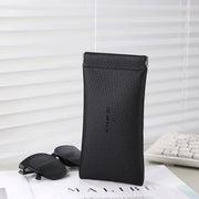 pu leather glasses case with automatic closure, view 5 - MRSLM
