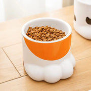 elevated ceramic pet bowl, view 8 - MRSLM