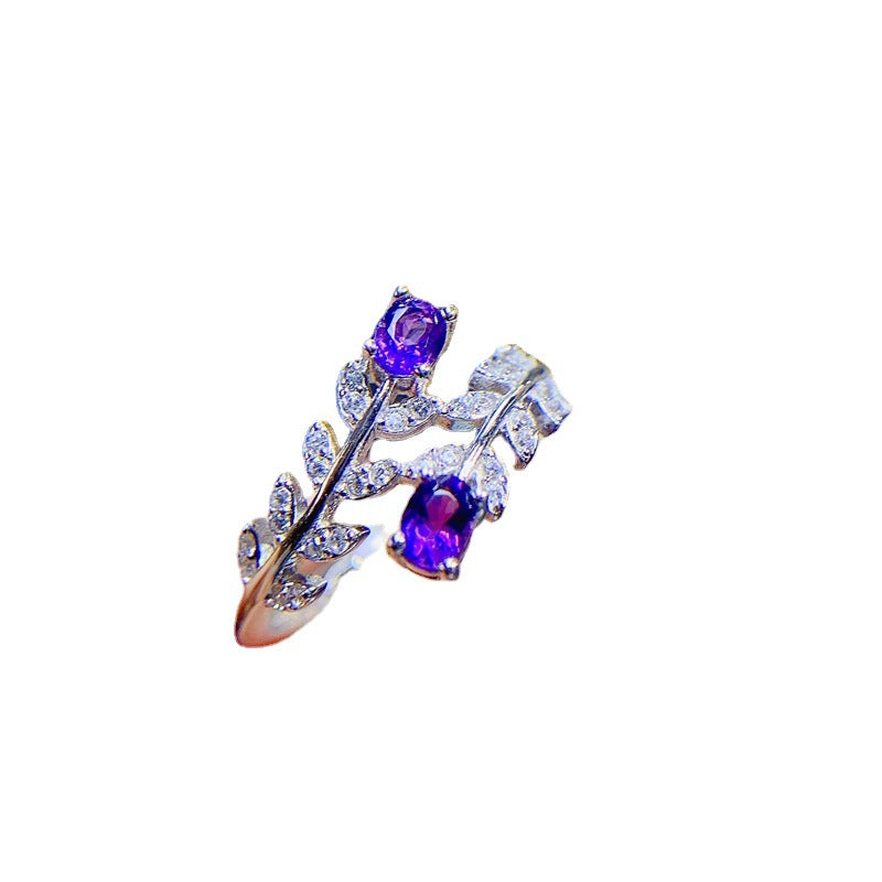 geometric natural stone ring, view 4 - MRSLM