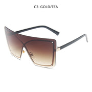 oversized flat top sunglasses, view 7 - MRSLM