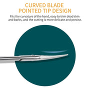 stainless steel precision nail scissors, view 3 - MRSLM