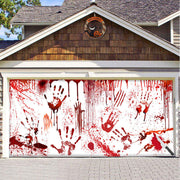 Halloween garage door backdrop hanging cloth, view 5 - MRSLM