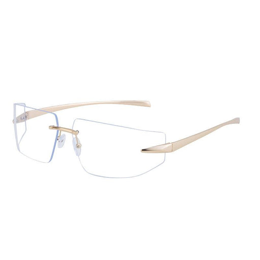 rimless rectangular sunglasses, view 10 - MRSLM