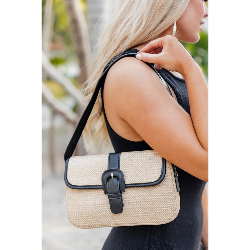 vintage woven straw bag, view 3 - MRSLM