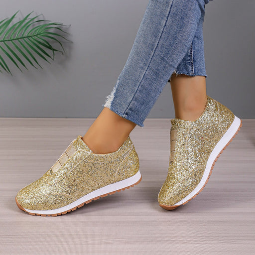 sequined slip-on flats, view 4 - MRSLM