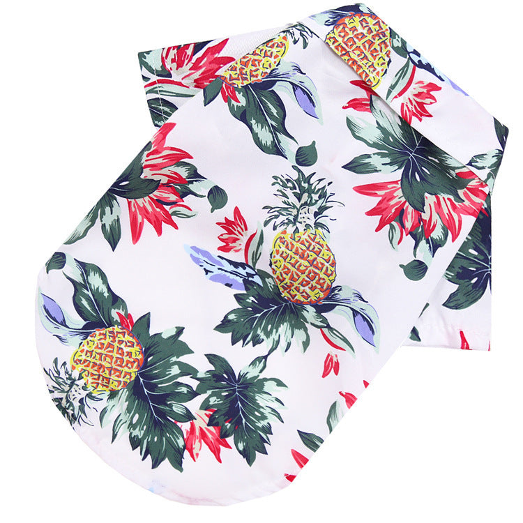 hawaiian summer breeze dog t-shirt, view 2 - MRSLM