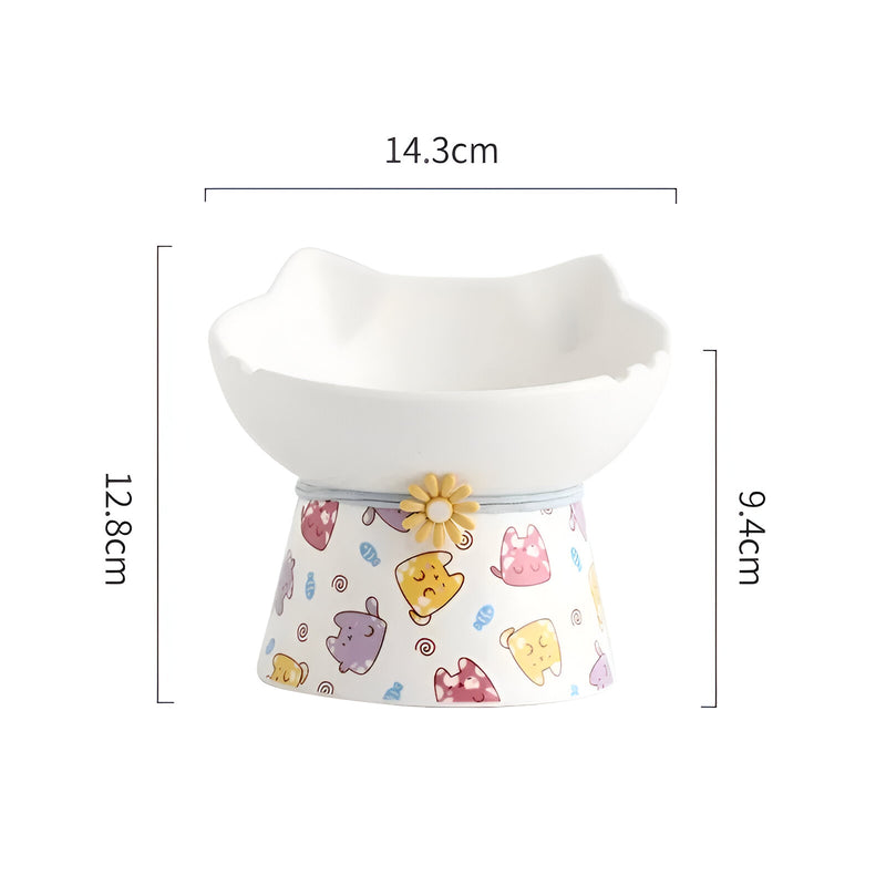 elevated ceramic cat bowl, view 13 - MRSLM