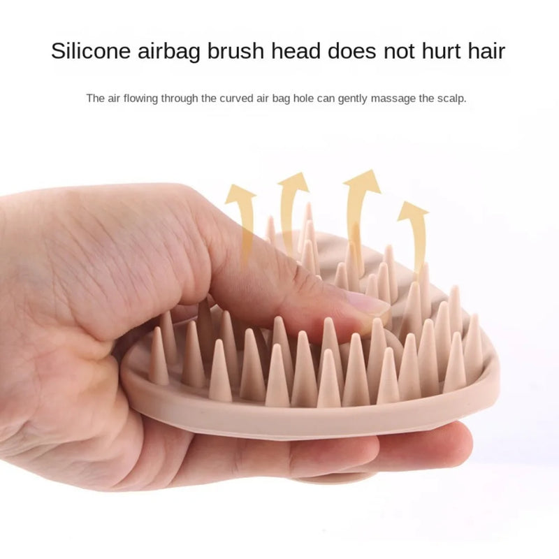 silicone shampoo brush and scalp massage comb, view 6 - MRSLM