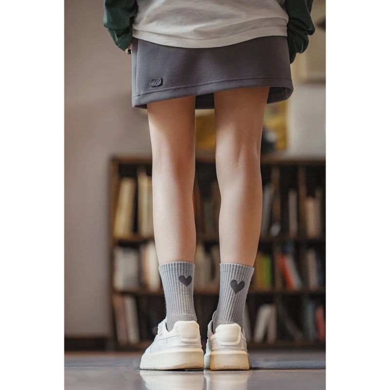 women's letter love mid socks, view 4 - MRSLM
