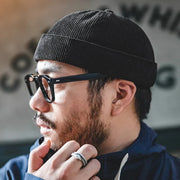 retro corduroy sailor cap, view 4 - MRSLM