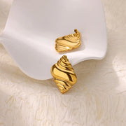 geometric conch stud earrings, view 5 - MRSLM