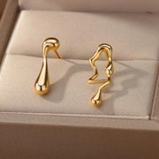 liquid stud earrings, view 5 - MRSLM
