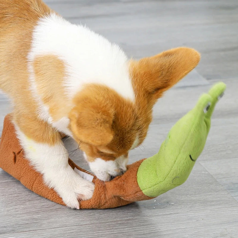 plush snail snuffle toy for dogs, view 6 - MRSLM