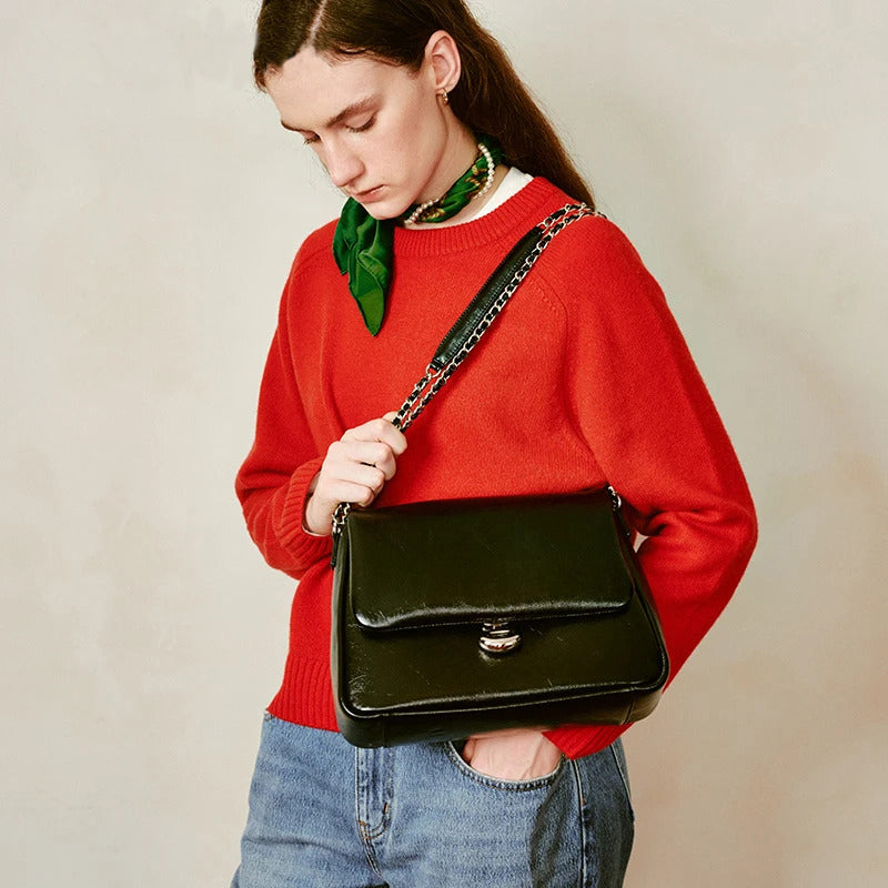 leather shoulder bag, view 3 - MRSLM