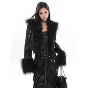 jacket with plush suede collar, view 2 - MRSLM