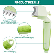 ergonomic pet grooming brush, view 3 - MRSLM