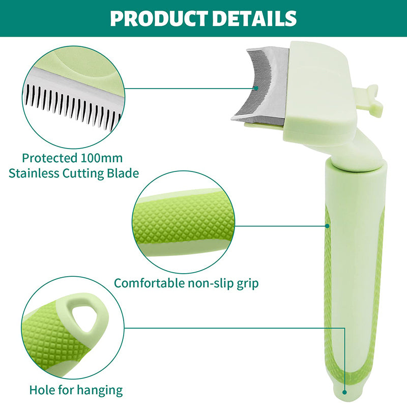 ergonomic pet grooming brush, view 3 - MRSLM