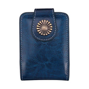 mini portable leather makeup bag with mirror, view 5 - MRSLM