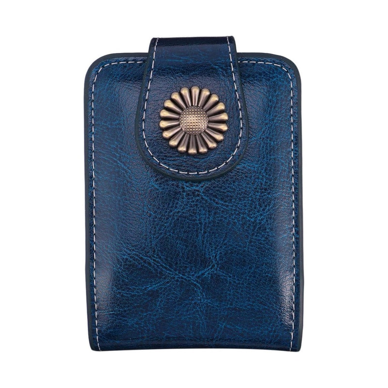 mini portable leather makeup bag with mirror, view 5 - MRSLM