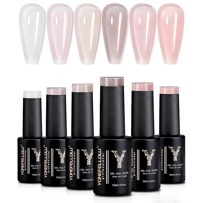 sheer pastel gel nail polish kit, view 3 - MRSLM