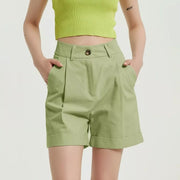 high waist wide leg shorts, view 3 - MRSLM