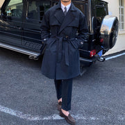 Mid-length double-breasted trench coat, view 3 - MRSLM