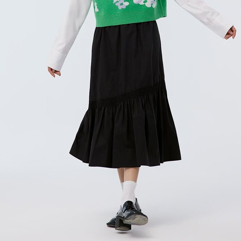 elegant mid-calf black skirt - MRSLM