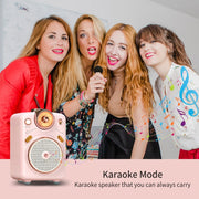portable bluetooth karaoke speaker with microphone, view 5 - MRSLM