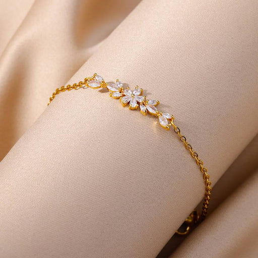 flower charm bracelet - MRSLM
