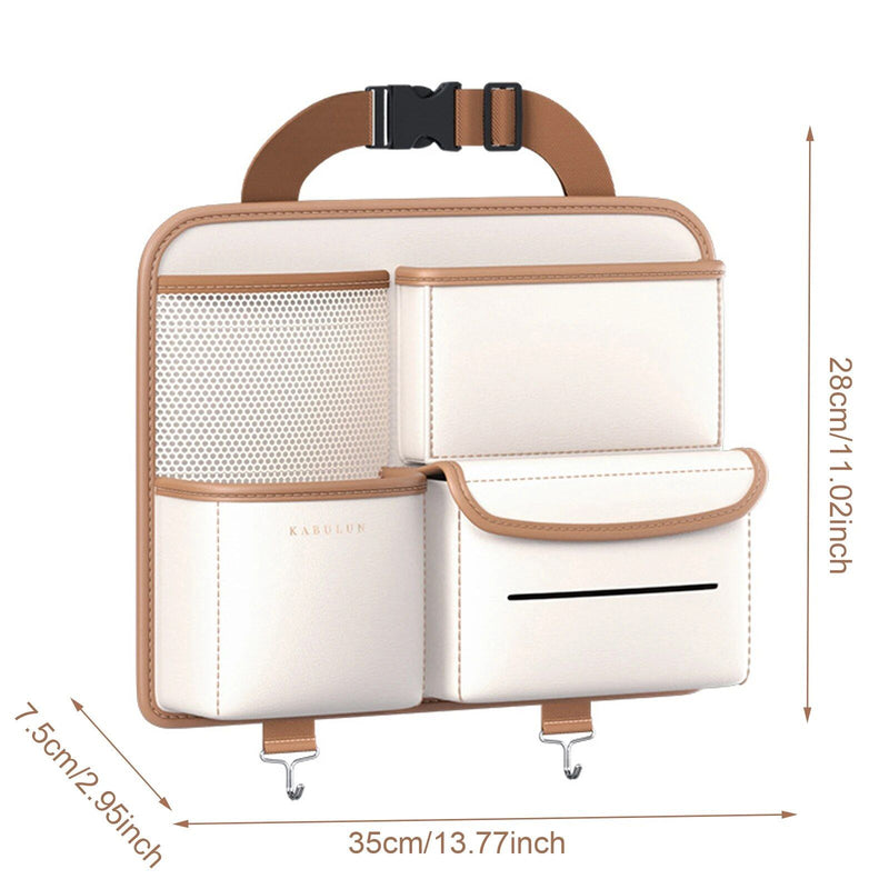 leather car storage organizer, view 6 - MRSLM