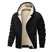 Men's sherpa lined zip-up hoodie jacket, view 3 - MRSLM