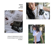 cat letter print crew neck cotton t-shirt, view 10 - MRSLM