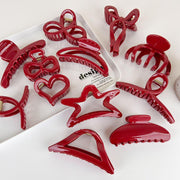 red geometry hair claw - MRSLM