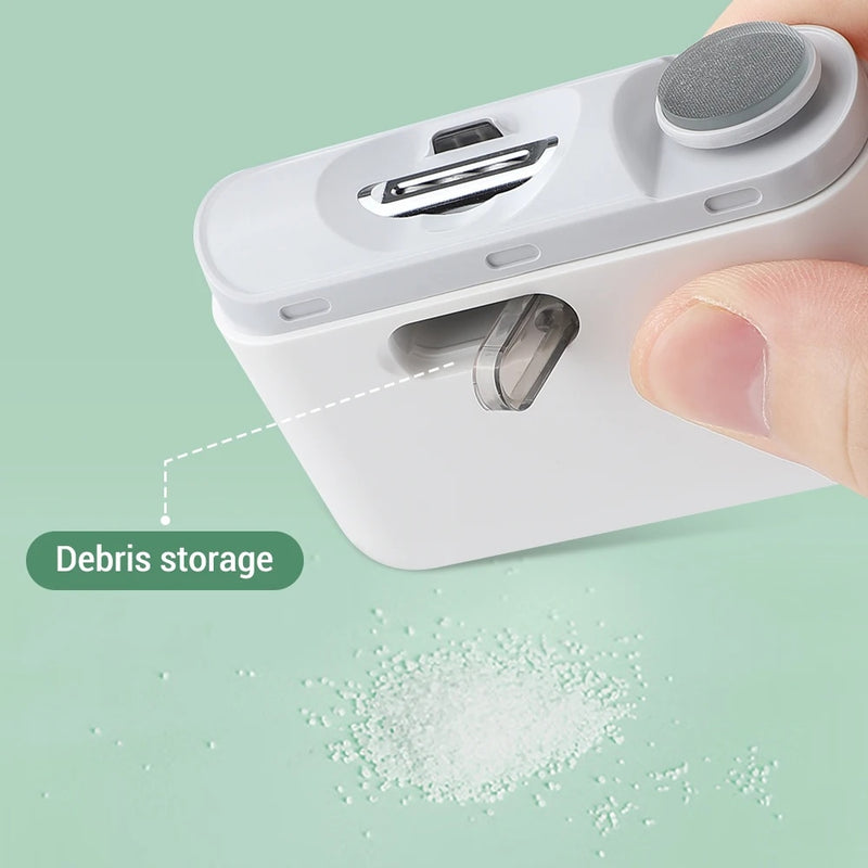 2-in-1 electric nail clipper polisher, view 7 - MRSLM