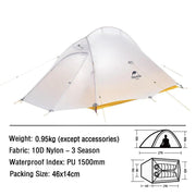ultralight waterproof solo camping tent, view 2 - MRSLM