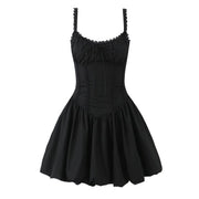 lace splicing sling dress, view 8 - MRSLM