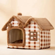 foldable winter cat house bed, view 2 - MRSLM