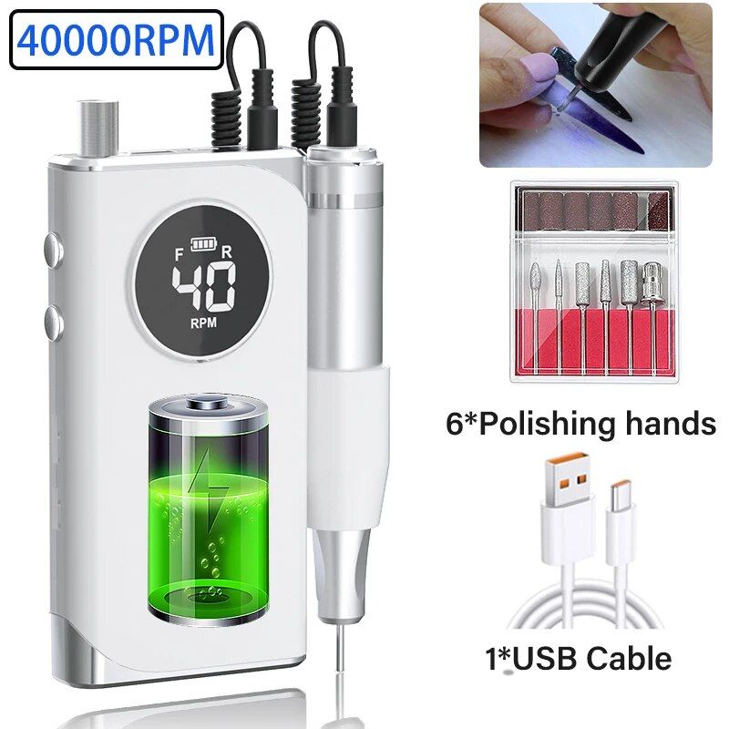 electric nail drill machine, view 7 - MRSLM