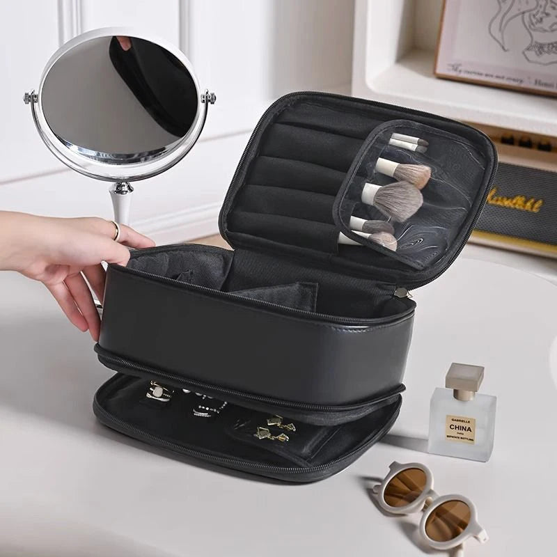 makeup brush and jewelry organizer bag, view 4 - MRSLM