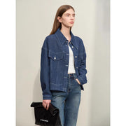 short loose denim jacket, view 3 - MRSLM