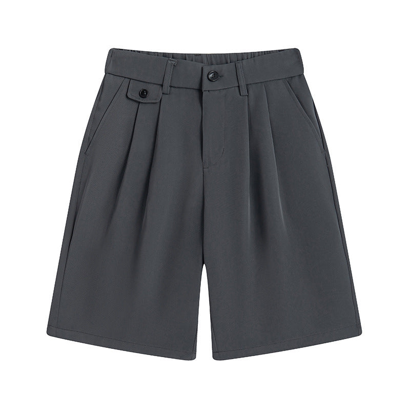 Men's soft solid color casual shorts, view 6 - MRSLM