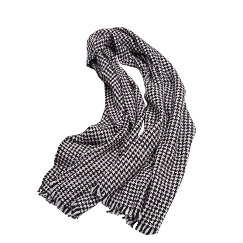 women's plaid wool shawl, view 5 - MRSLM