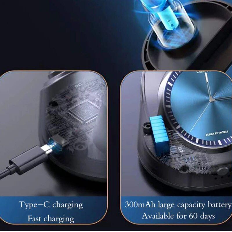 wireless car aroma diffuser with watch, view 5 - MRSLM