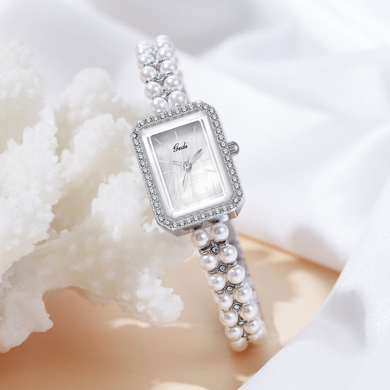Women's shell pearl quartz watch - MRSLM