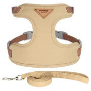nylon mesh dog and cat harness leash set, view 2 - MRSLM